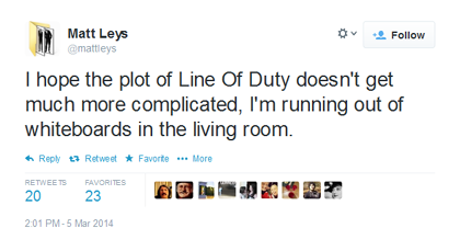 Line of Duty S2 tweet