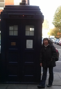 Linda Jew at the Earls Court TARDIS