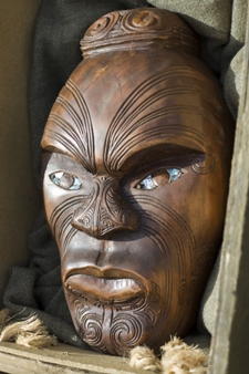 The Man Who Lost His Head carved head of Takataka