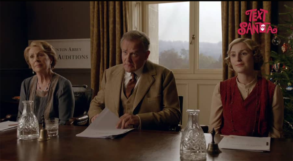 Downton Abbey Text Santa 2015